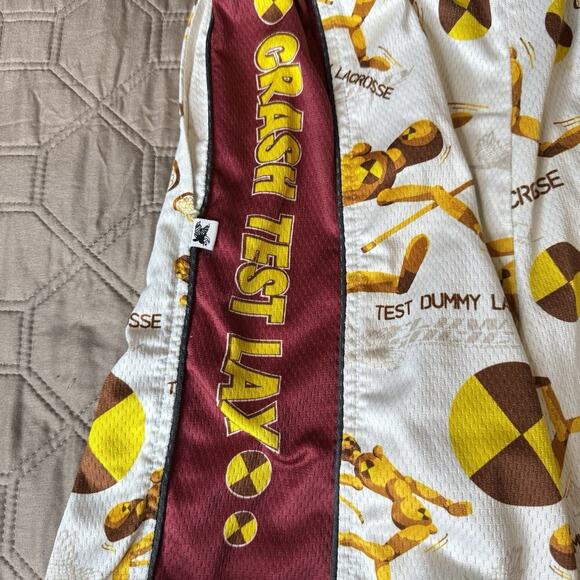 Flow Society Shorts Mens Medium Authentic Lacrosse Gear Crash Test Dummy - Picture 14 of 16